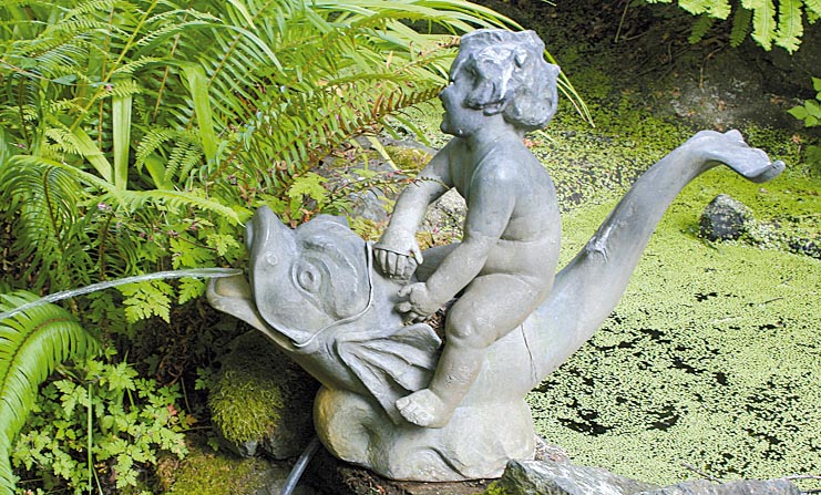Springbrunnen in Milner Gardens and Woodland